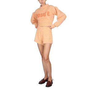 ROTATE BIRGERCHRISTENSEN Textured Cropped Knit Sweater Women ORANGE Sweaters &
